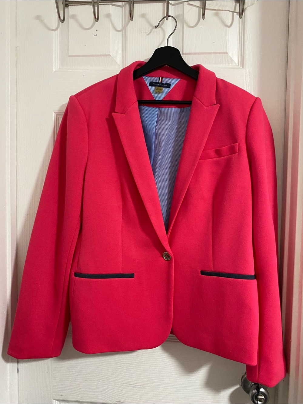 Tommy Hilfiger Hot Pink Blazer with Striped Lining